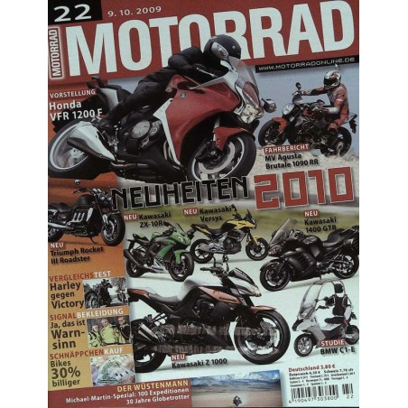 Motorrad Nr.22 / 9 Oktober 2009 - Neuheiten 2010