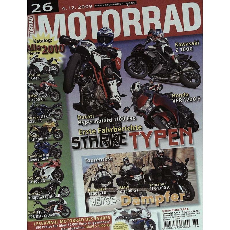 Motorrad Nr.26 / 4 Dezember 2009 - Starke Typen