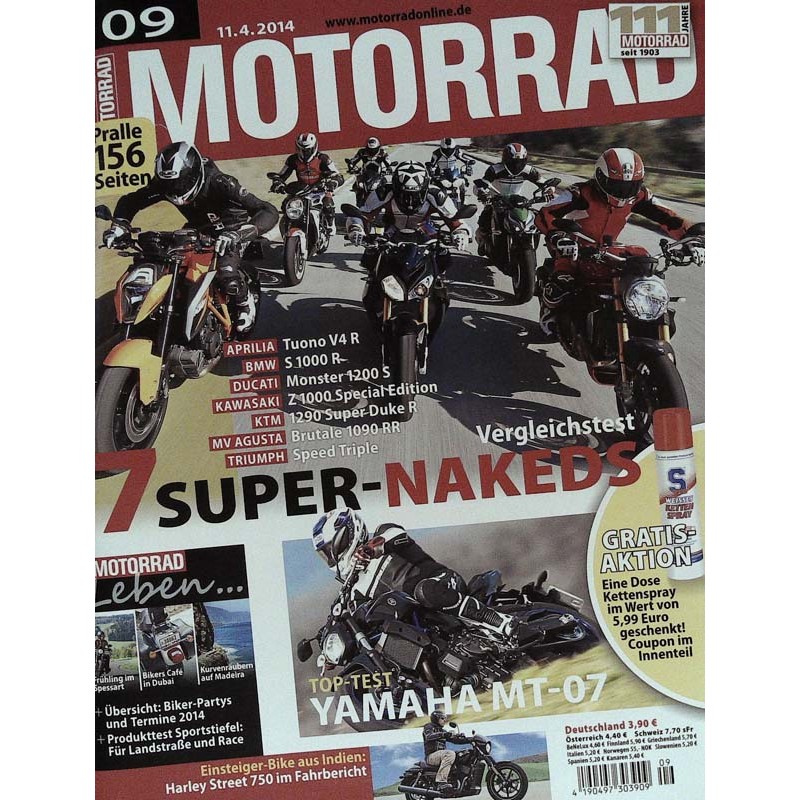 Motorrad Nr.9 / 11 April 2014 - 7 Super-Nakeds
