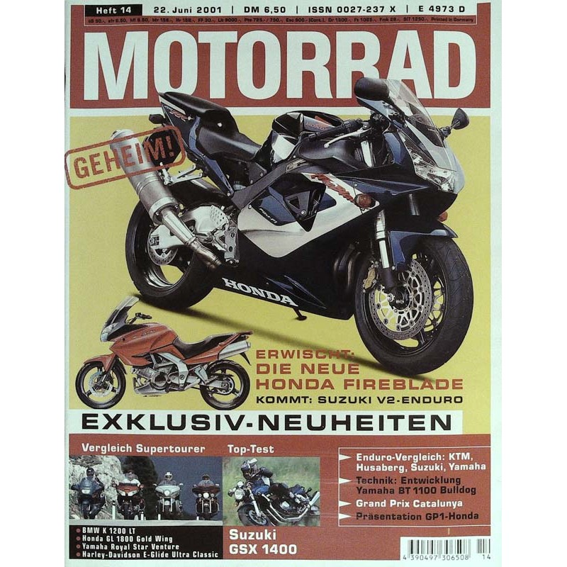Motorrad Nr.14 / 22 Juni 2001 - Honda Fireblade