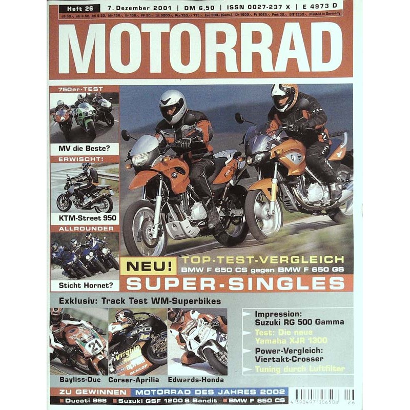 Motorrad Nr.26 / 7 Dezember 2001 - Super Single