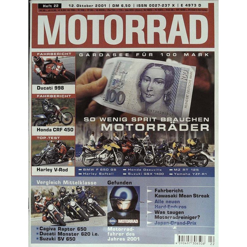 Motorrad Nr.22 / 12 Oktober 2001 - Benzin & Motorräder