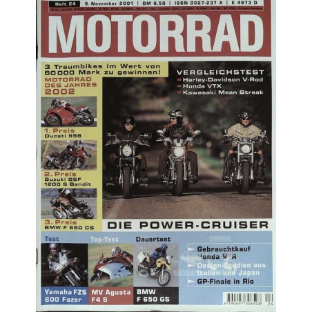 Motorrad Nr.24 / 9 November 2001 - Die Power-Cruiser