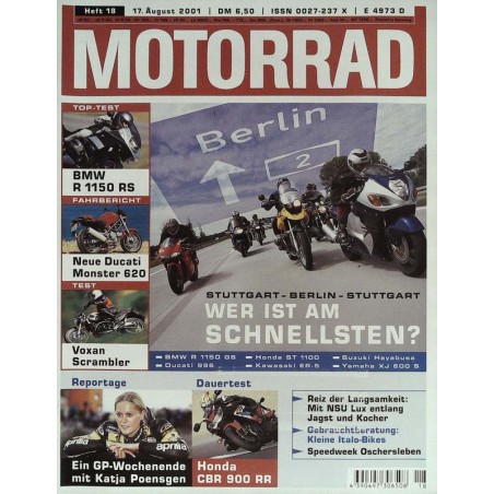 Motorrad Nr.18 / 17 August 2001 - Wer ist am schnellsten?