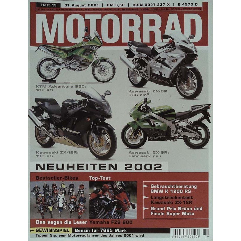 Motorrad Nr.19 / 31 August 2001 - Neuheiten