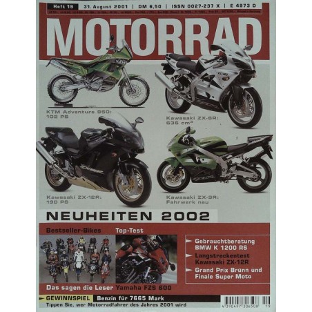 Motorrad Nr.19 / 31 August 2001 - Neuheiten