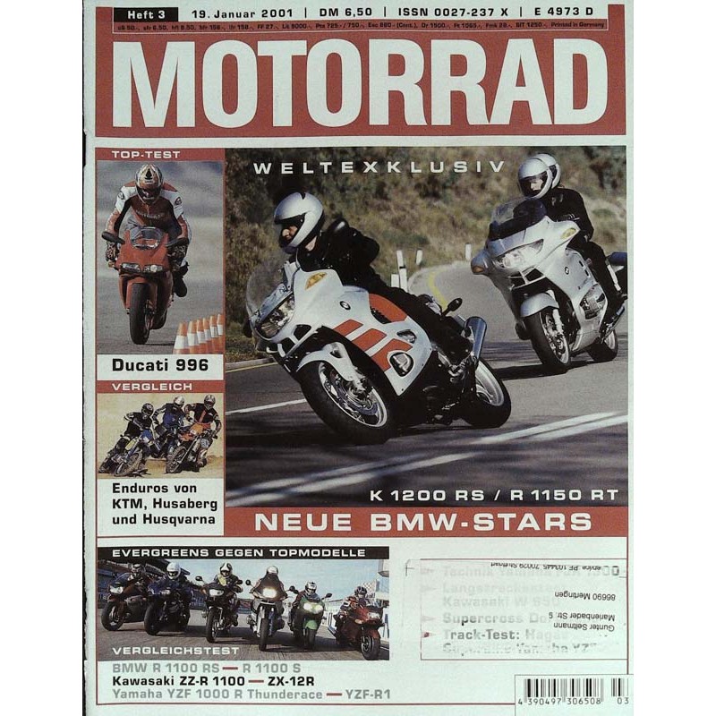 Motorrad Nr.3 / 19 Januar 2001 - Neue BMW-Stars
