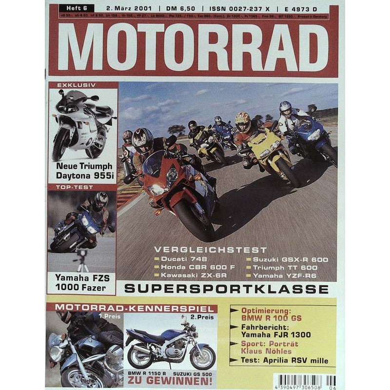 Motorrad Nr.6 / 2 März 2001 - Supersportklasse