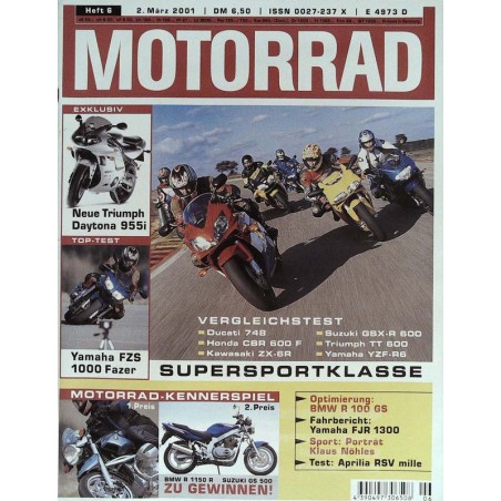 Motorrad Nr.6 / 2 März 2001 - Supersportklasse