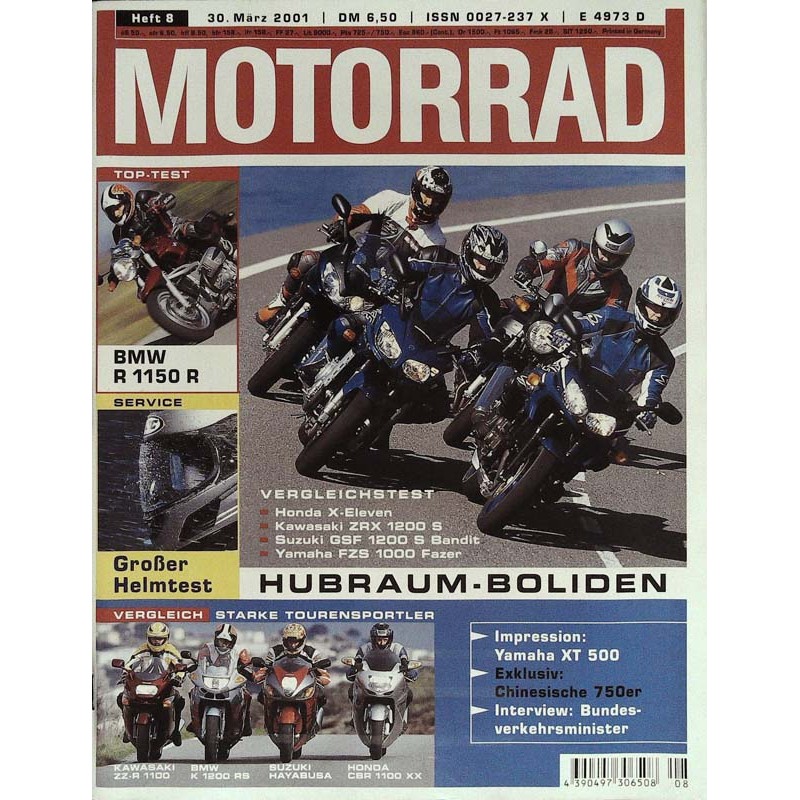 Motorrad Nr.8 / 30 März 2001 - Hubraum-Boliden