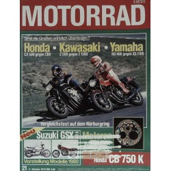 Motorrad Nr.21 / 17 Oktober 1979 - Honda, Kawasaki, Yamaha