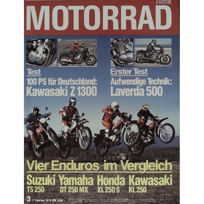 Motorrad Nr.3 / 7 Februar 1979 - Vier Enduros im Vergleich