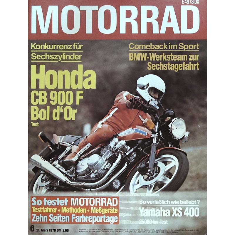 Motorrad Nr.6 / 21 März 1979 - Honda CB 900 F