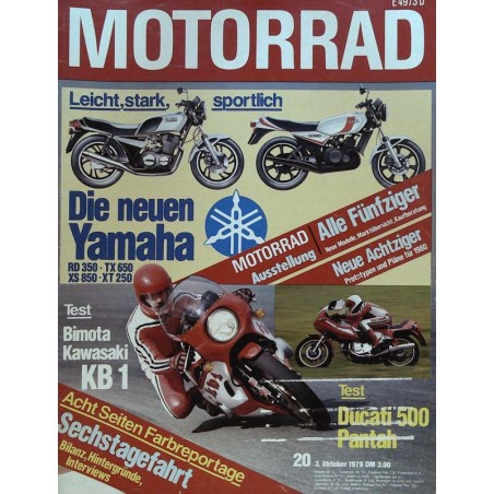 Motorrad Nr.20 / 3 Oktober 1979 - Die neuen Yamaha