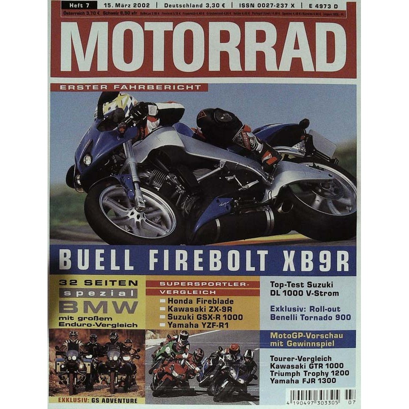 Das Motorrad Nr.7 / 15 März 2002 - Buell Firebolt XB9R