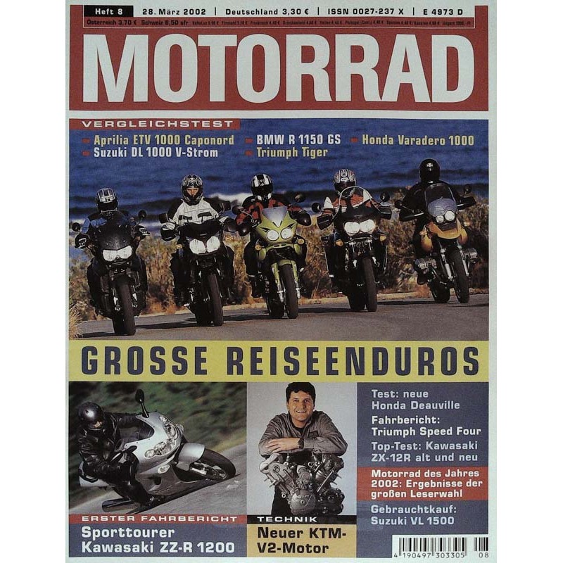 Motorrad Nr.8 / 28 März 2002 - Große Reiseenduros