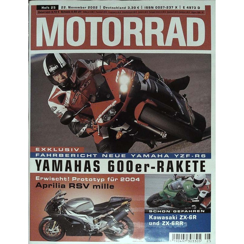 Motorrad Nr.25 / 22 November 2002 - Yamahas 600er-Rakete