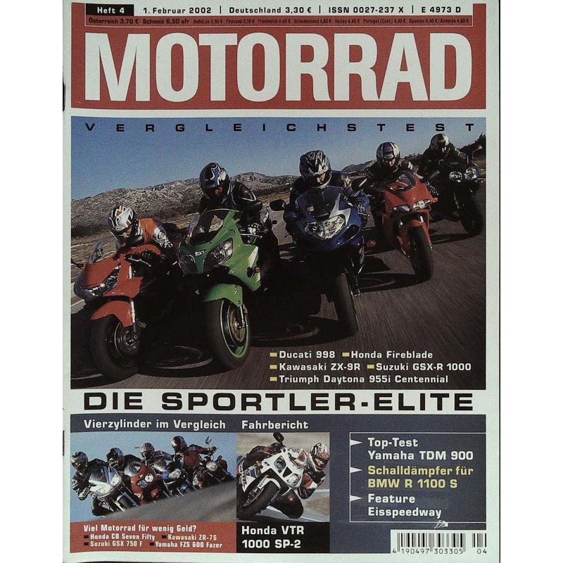 Motorrad Nr.4 / 1 Februar 2002 - Die Sportler-Elite