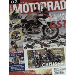 Motorrad Nr.2 / 4 Januar 2013 - Wo steht die neue GS?