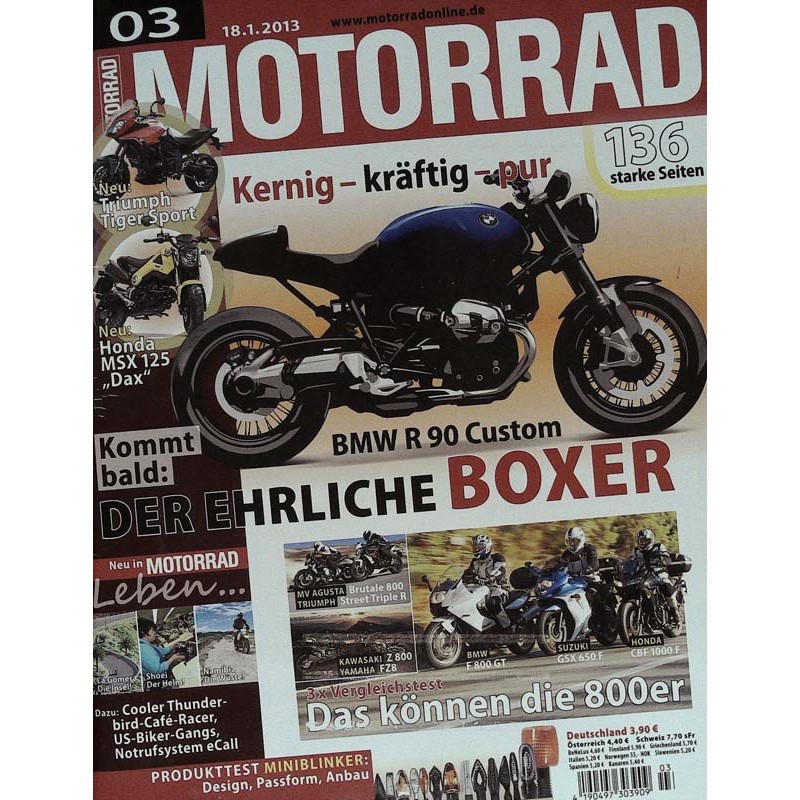 Motorrad Nr.3 / 18 Januar 2013 - Der ehrliche Boxer