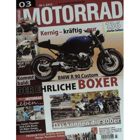 Motorrad Nr.3 / 18 Januar 2013 - Der ehrliche Boxer