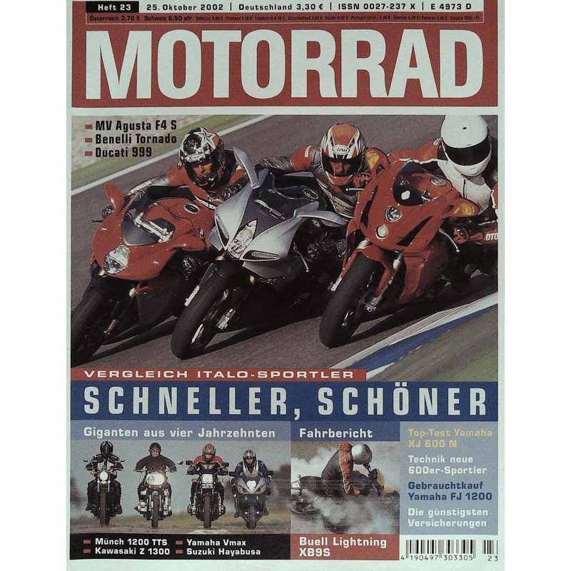 Motorrad Nr.23 / 25 Oktober 2002 - Italienische Sportler