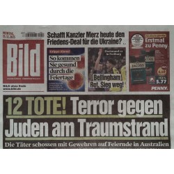 Bild Zeitung Montag, 15 Dezember 2025 - Terror, 12 Tote!