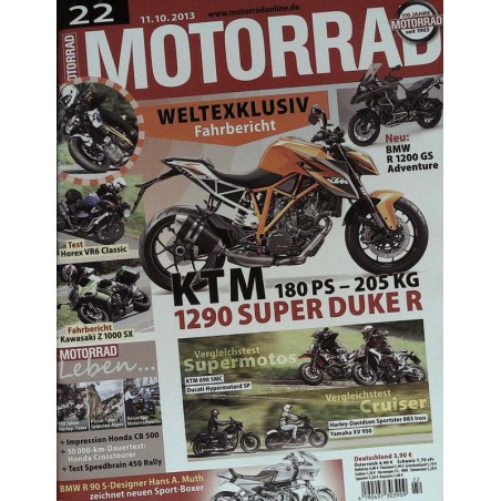 Motorrad Nr.22 / 11 Oktober 2013 - KTM 1290 Super Duke