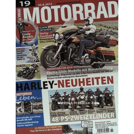 Motorrad Nr.19 / 30 August 2013 - Harley Neuheiten