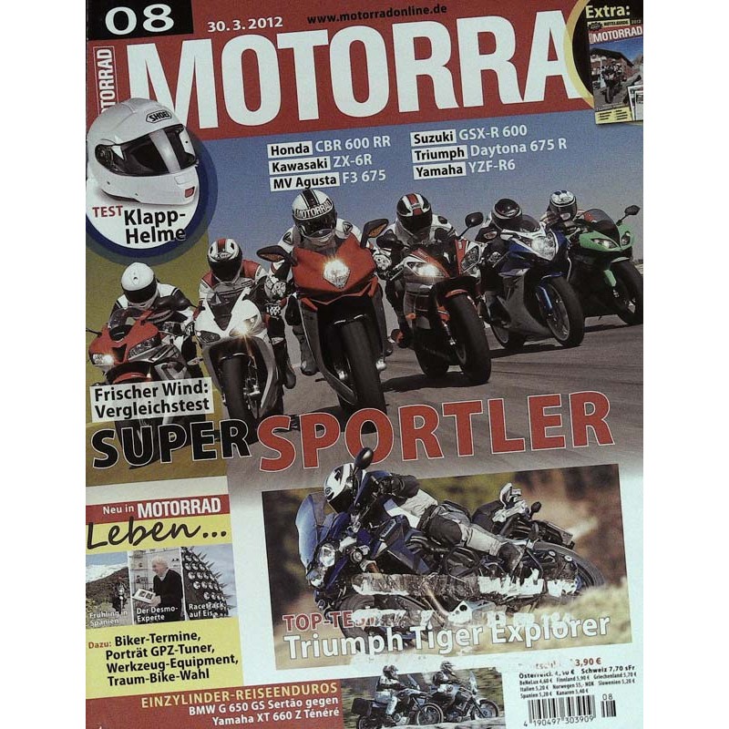 Motorrad Nr.8 / 30 März 2012 - Super Sportler