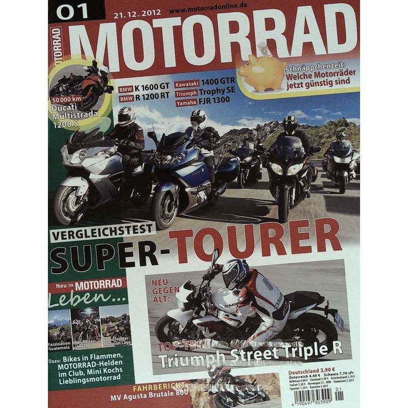 Motorrad Nr.1 / 21 Dezember 2012 - Vergleichstest Super-Tourer