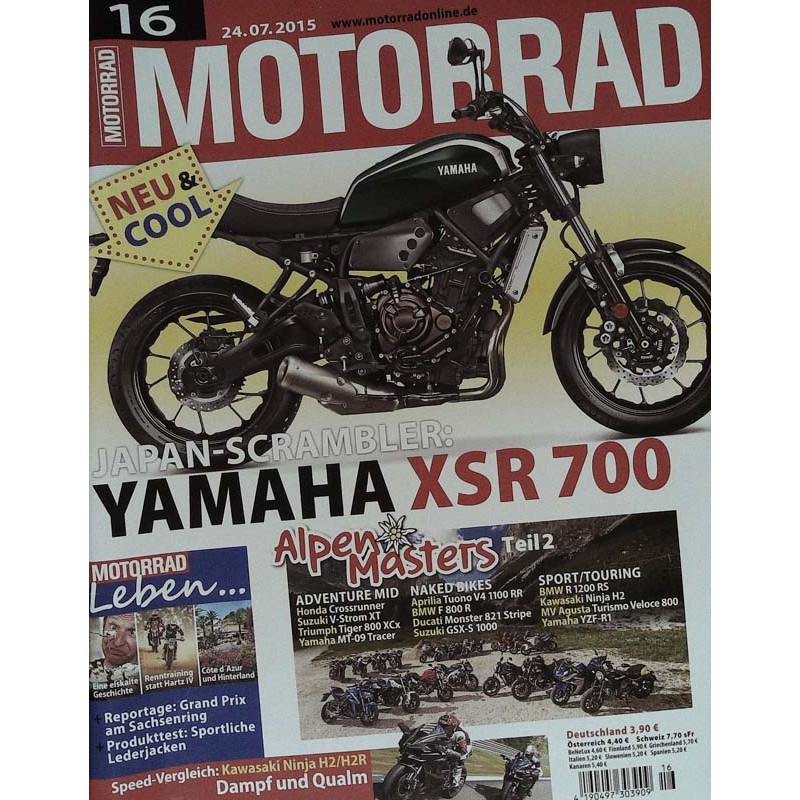 Motorrad Nr.16 / 24 Juli 2015 - Yamaha XSR 700
