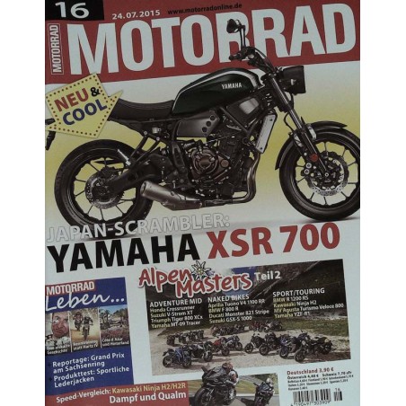 Motorrad Nr.16 / 24 Juli 2015 - Yamaha XSR 700