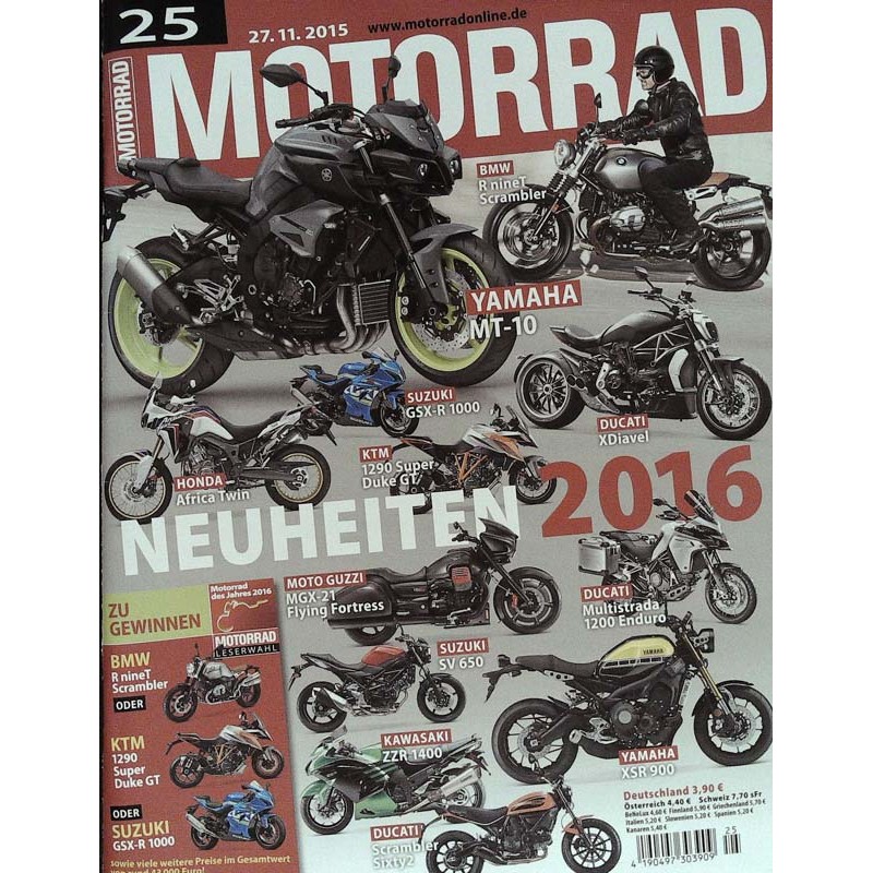 Motorrad Nr.25 / 27 November 2015 - Neuheiten 2016
