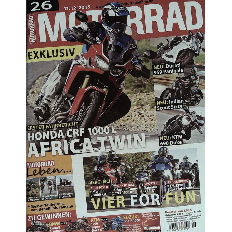Motorrad Nr.26 / 11 Dezember 2015 - Honda Africa Twin