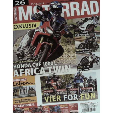 Motorrad Nr.26 / 11 Dezember 2015 - Honda Africa Twin