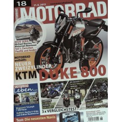 Motorrad Nr.18 / 21 August 2015 - KTM Duke 800