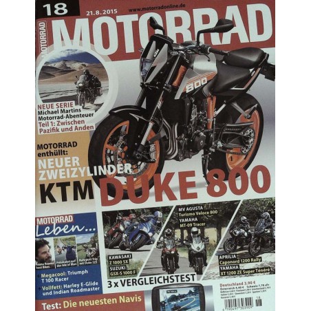Motorrad Nr.18 / 21 August 2015 - KTM Duke 800