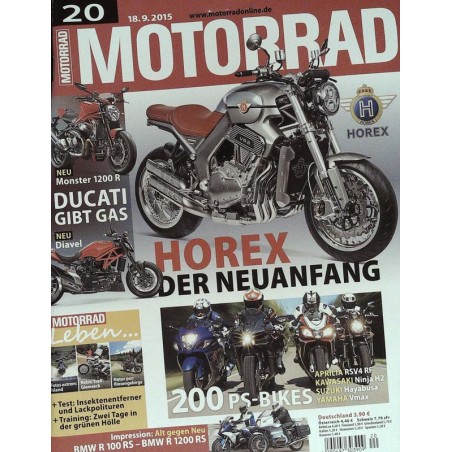 Motorrad Nr.20 / 18 September 2015 - Horex, der Neuanfang
