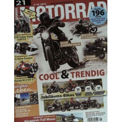 Motorrad Nr.21 / 2 Oktober 2015 - Cool und Trendig