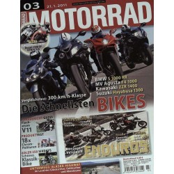 Motorrad Nr.3 / 21 Januar 2011 - Die schnellsten Bikes