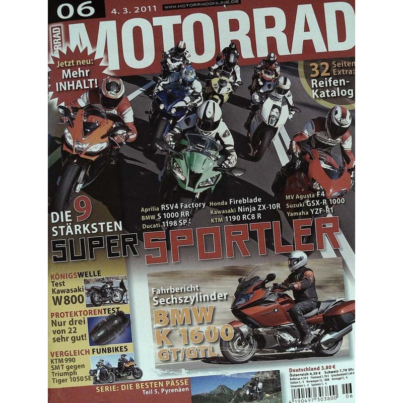 Motorrad Nr.6 / 4 März 2011 - Super Sportler