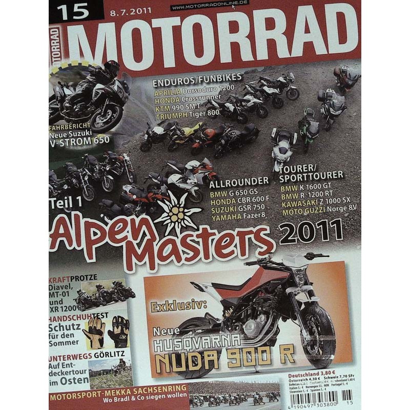 Motorrad Nr.15 / 8 Juli 2011 - Alpenmasters Teil 1