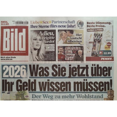 Bild Zeitung Montag, 29 Dezember 2025 - Der Weg zum Wohlstand
