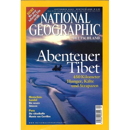 NATIONAL GEOGRAPHIC September 2003 - Abenteuer Tibet