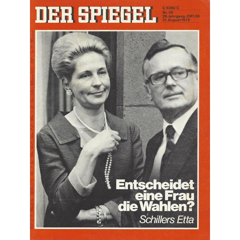 Der Spiegel Nr.35 / 21 August 1972 - Entscheidet eine Frau die Wahlen?