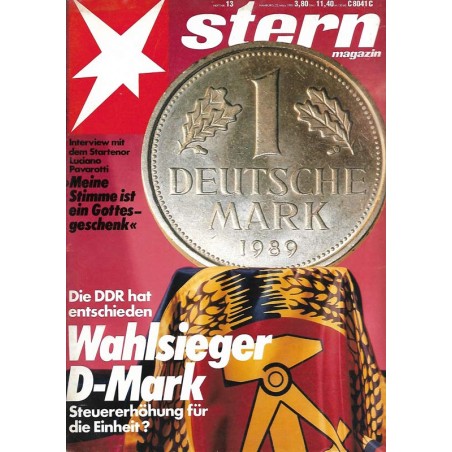 stern Heft Nr.13 / 22 März 1990 - Wahlsieger D-Mark