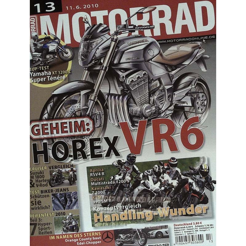 Motorrad Nr.13 / 11 Juni 2010 - Geheim Horex VR6