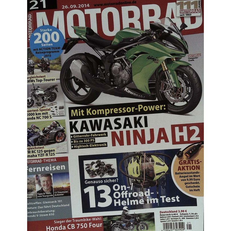 Motorrad Nr.21 / 26 September 2014 - Kawasaki Ninja H2