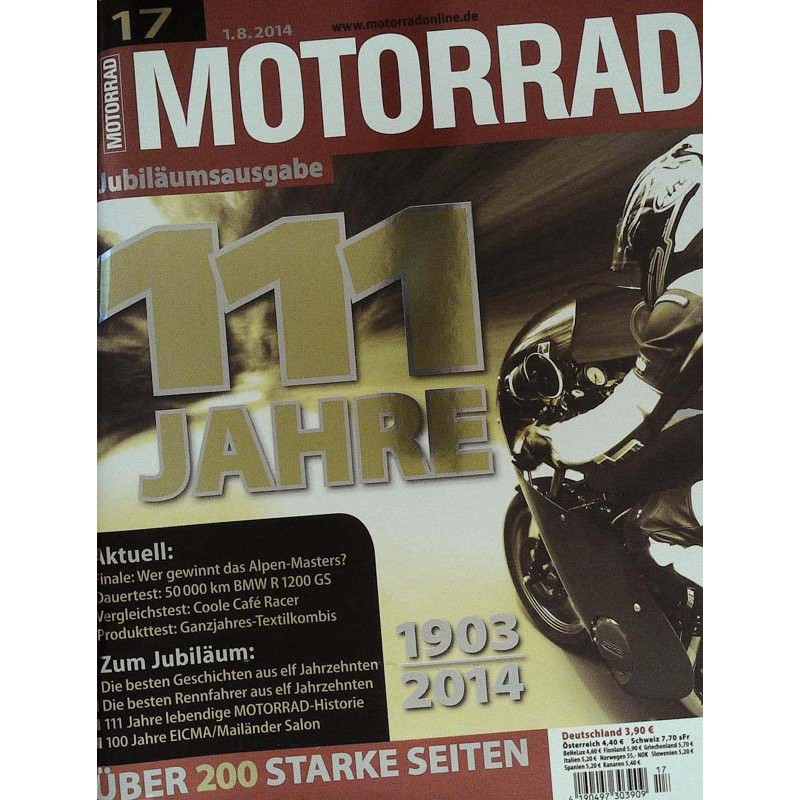 Motorrad Nr.17 / 1 August 2014 - 111 Jahre